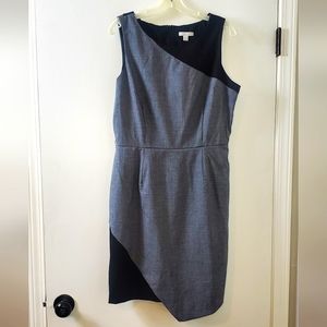 Gray and Black Asymmetrical Dress